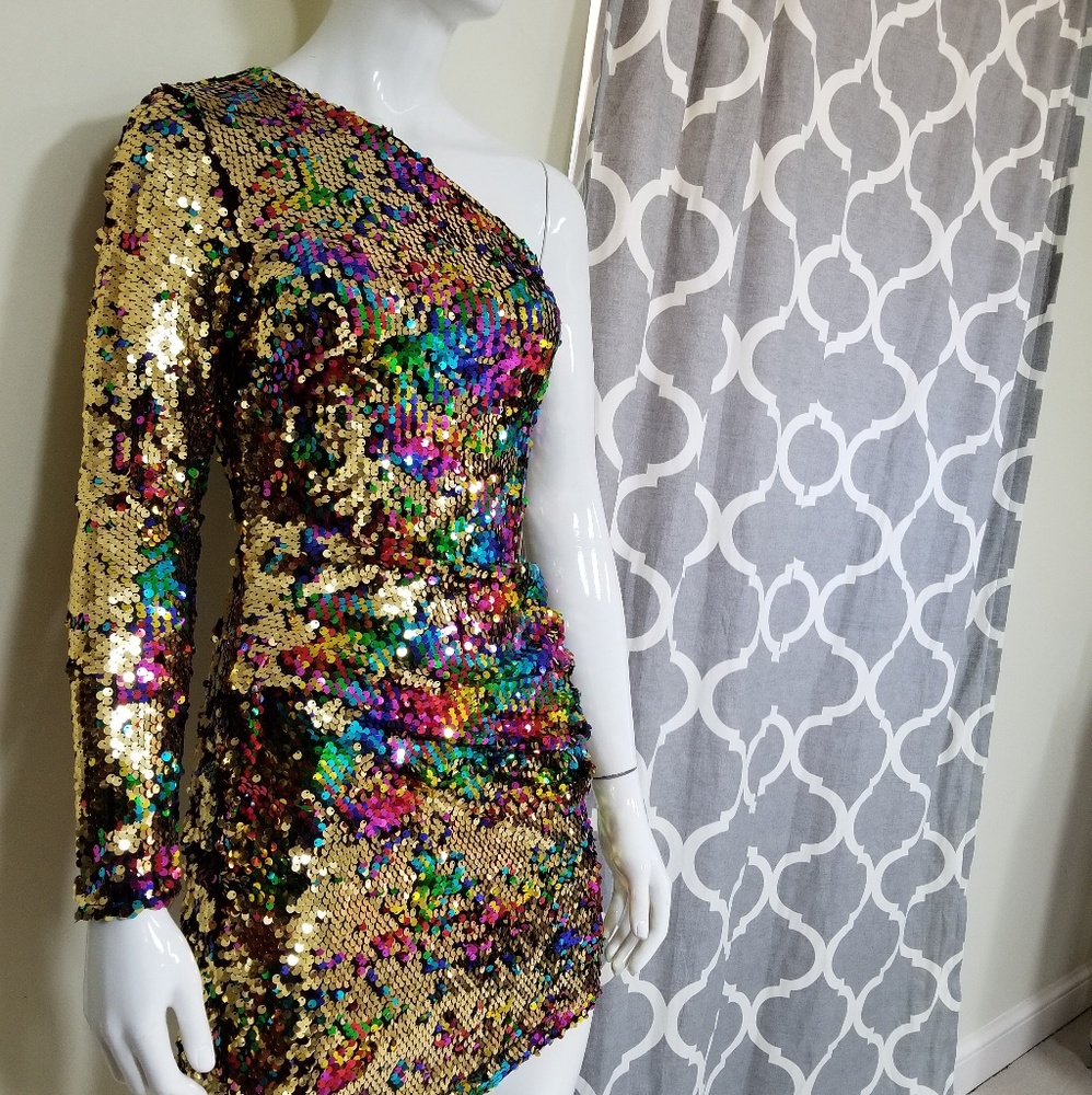 Multi Colored Sequin Dress - Picture 3 of 3